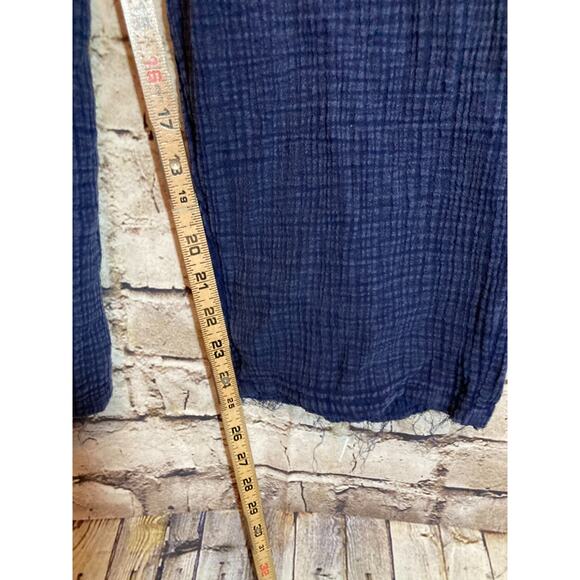 Wonderly Gauze Lounge Pants Womens 2X Navy Elastic Waist Pull On Frayed Hem Plus - Picture 14 of 16